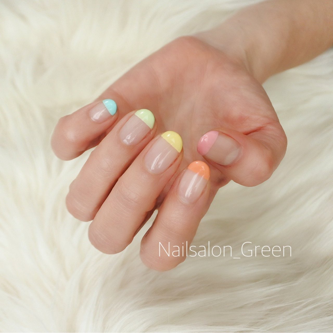 春 女子会 ハンド シンプル フレンチ Nailsalon Greenのネイルデザイン No ネイルブック