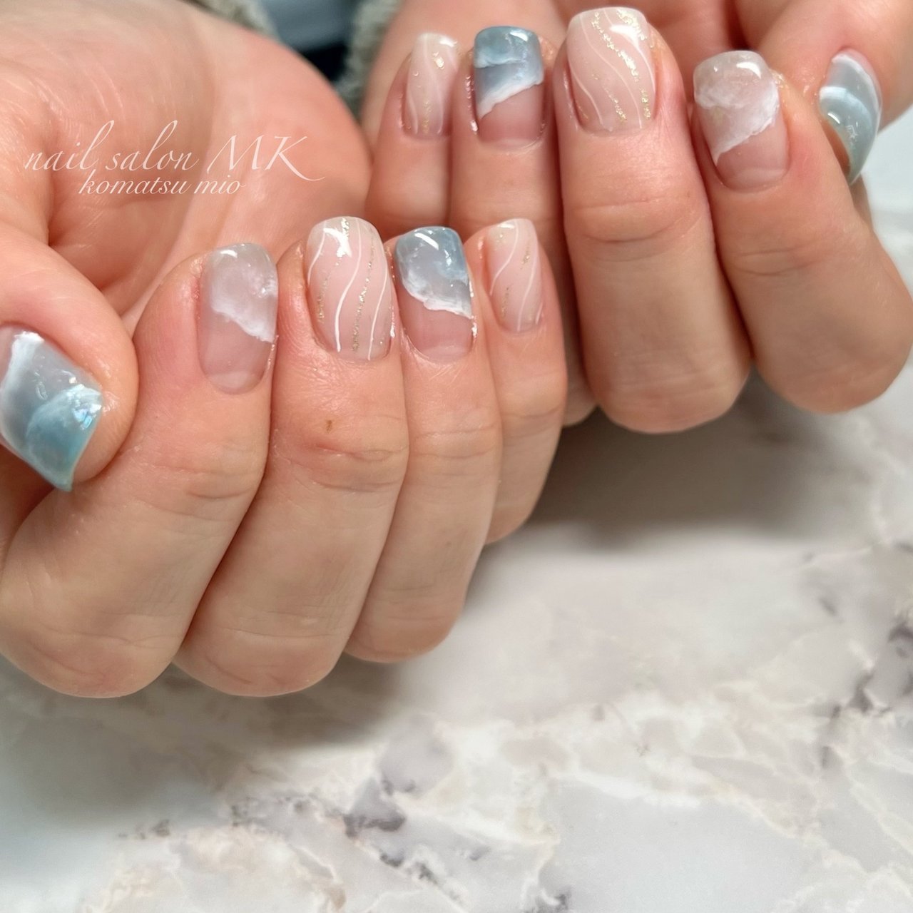 春 夏 ハンド ニュアンス ショート Nail Salon Mkのネイルデザイン No ネイルブック