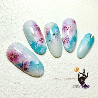 人気順｜卒業式/水色ネイルのネイルデザイン(2ページ目)｜ネイルブック 