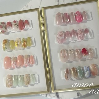水彩パレットネイルのネイルデザイン ネイルブック