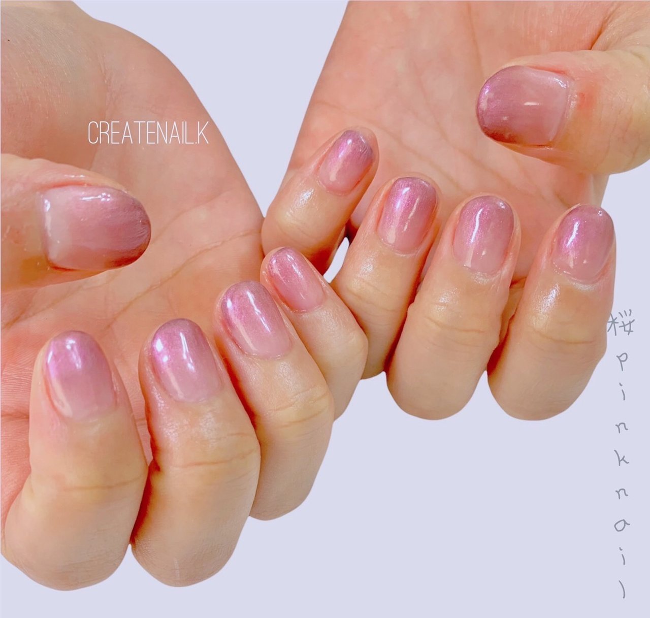 春 ハンド グラデーション マグネット ショート Createnail Kanaのネイルデザイン No ネイルブック