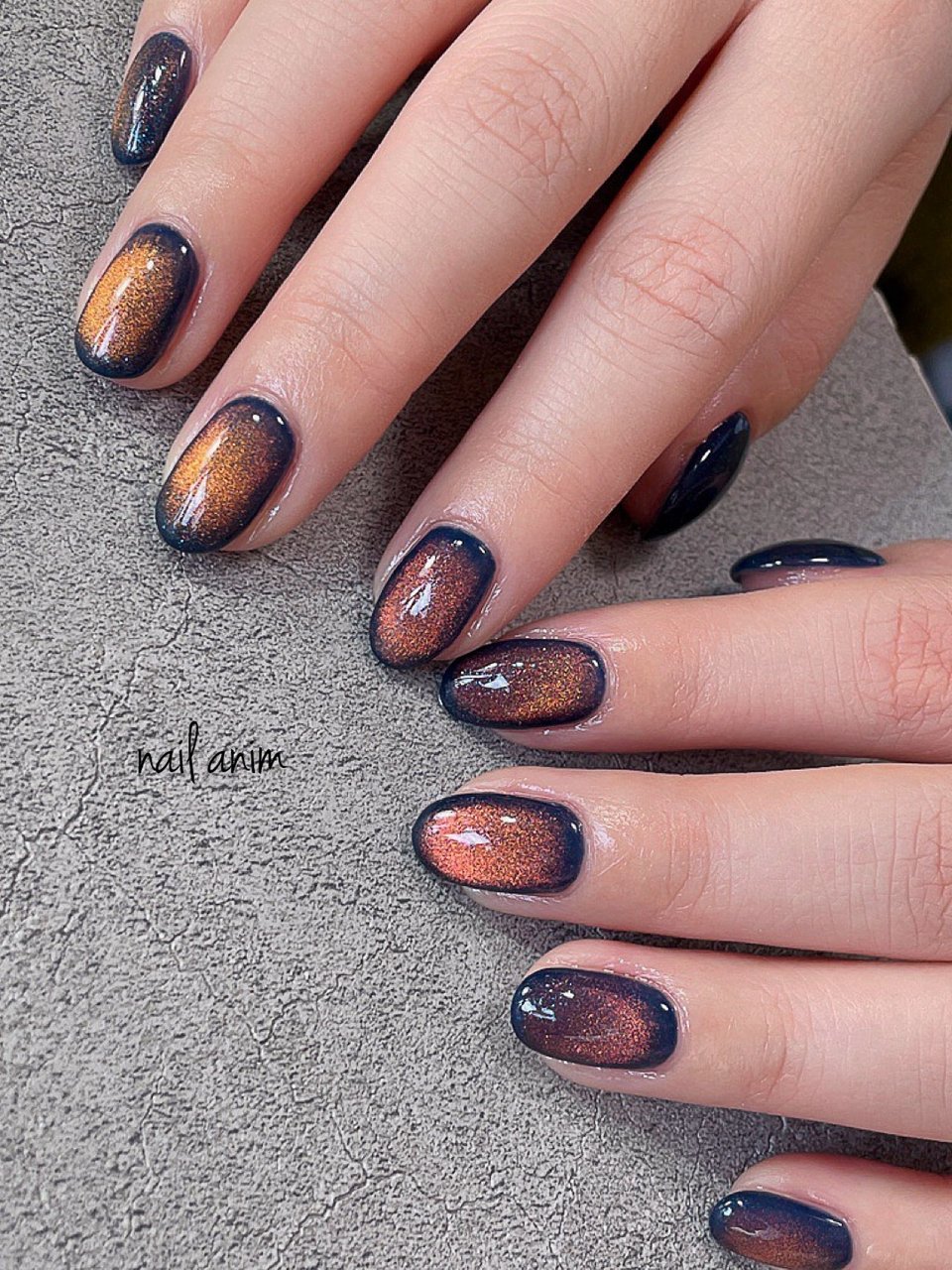 冬 ハンド マグネット ショート オレンジ Nail Animのネイルデザイン No ネイルブック