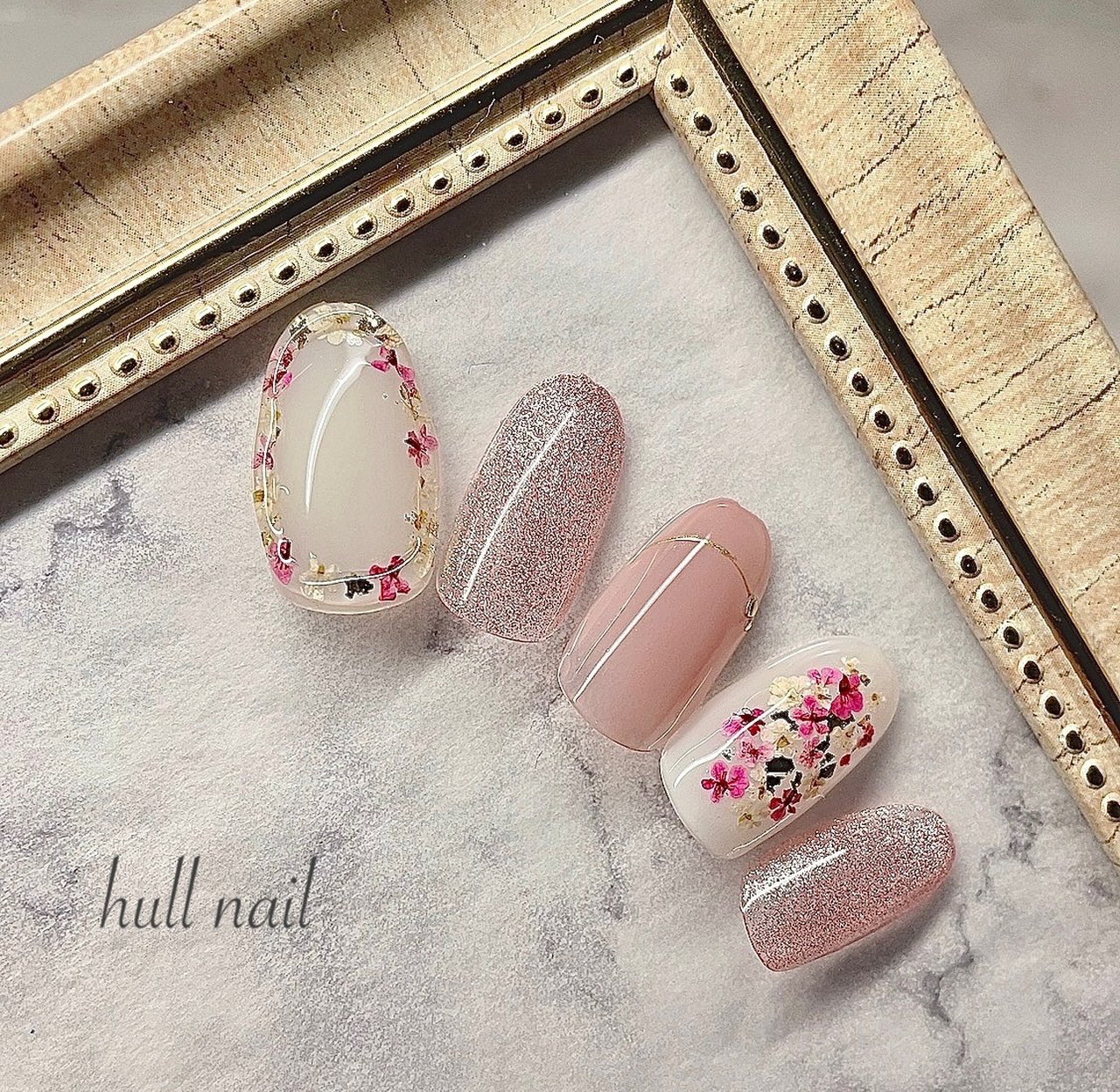 春 入学式 ハンド フラワー マグネット Hull Nailのネイルデザイン No ネイルブック