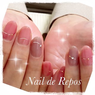 ラインテープのネイルデザイン ネイルブック