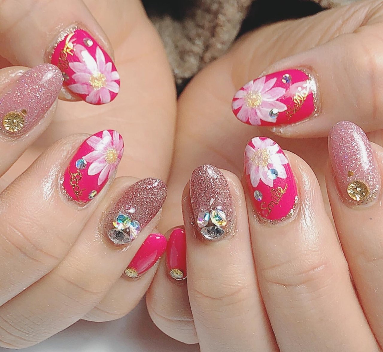 春 夏 オールシーズン ハンド フラワー Makiのネイルデザイン No ネイルブック