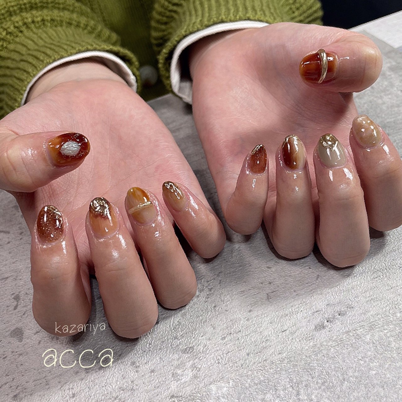 オールシーズン ハンド ニュアンス ミラー アイシング Asukaのネイルデザイン No ネイルブック