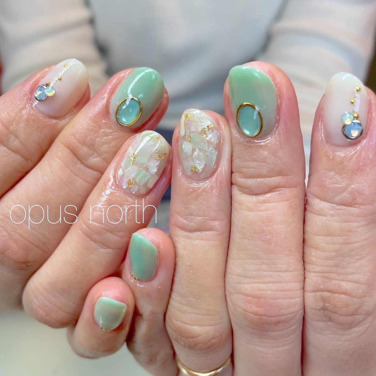 春 夏 ハンド シェル ミディアム Yocoのネイルデザイン No ネイルブック