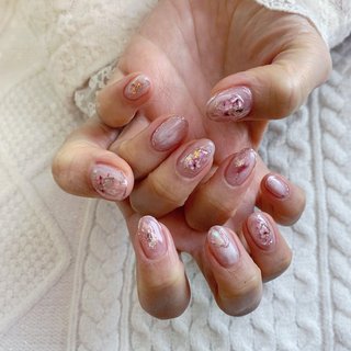 アニマル柄 ニュアンス ミラー ボルドー ブラウン Aya Nail Fluffyのネイルデザイン No ネイルブック