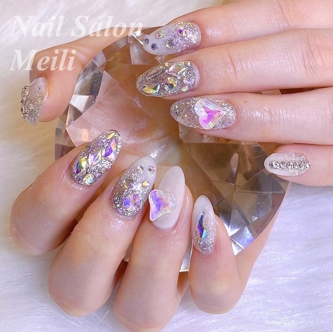 オールシーズン ハンド シンプル ミディアム ホワイト Nail Salon Meili 埼玉日進のネイルデザイン No ネイル ブック