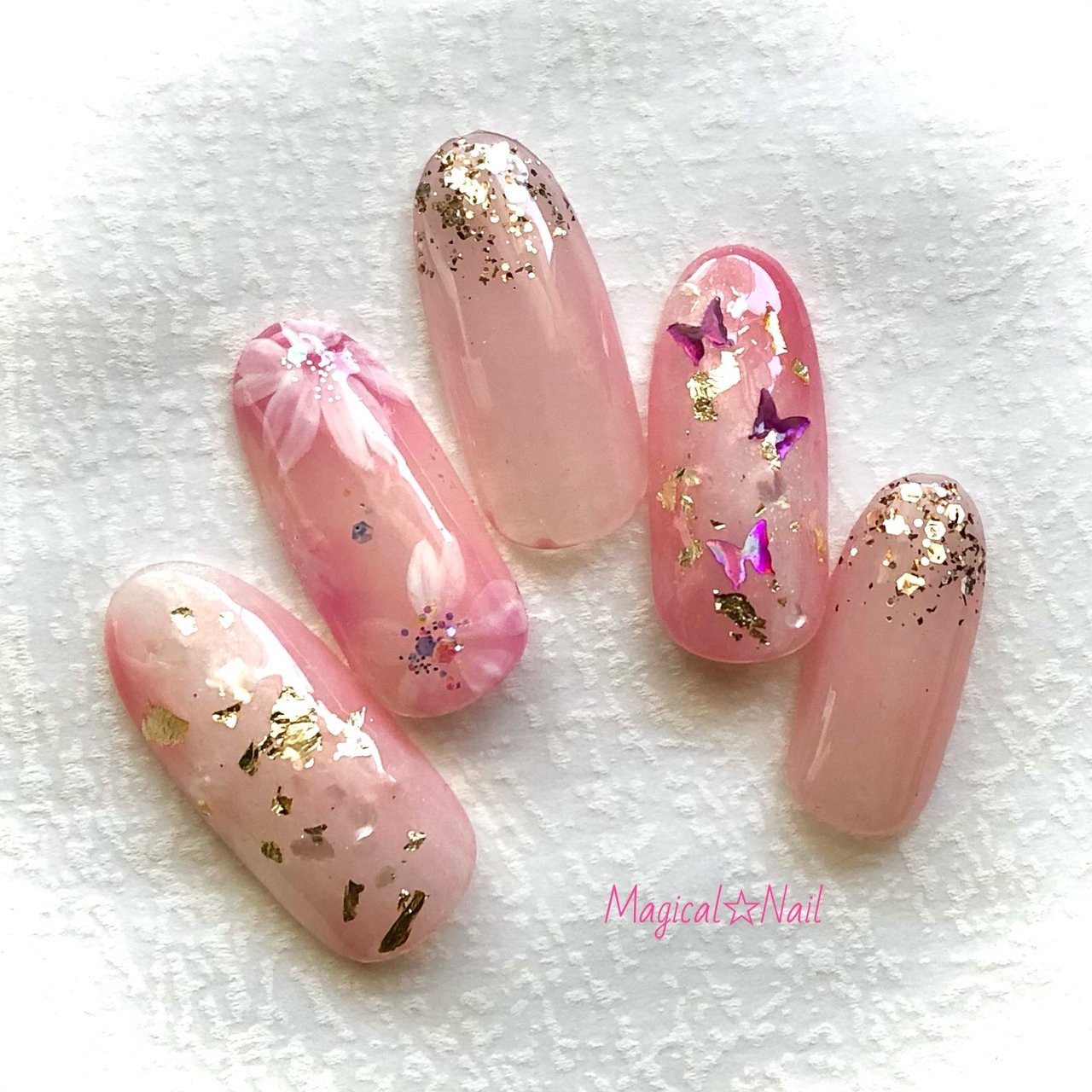 春 卒業式 入学式 ハンド ホログラム Magical Nailのネイルデザイン No ネイルブック