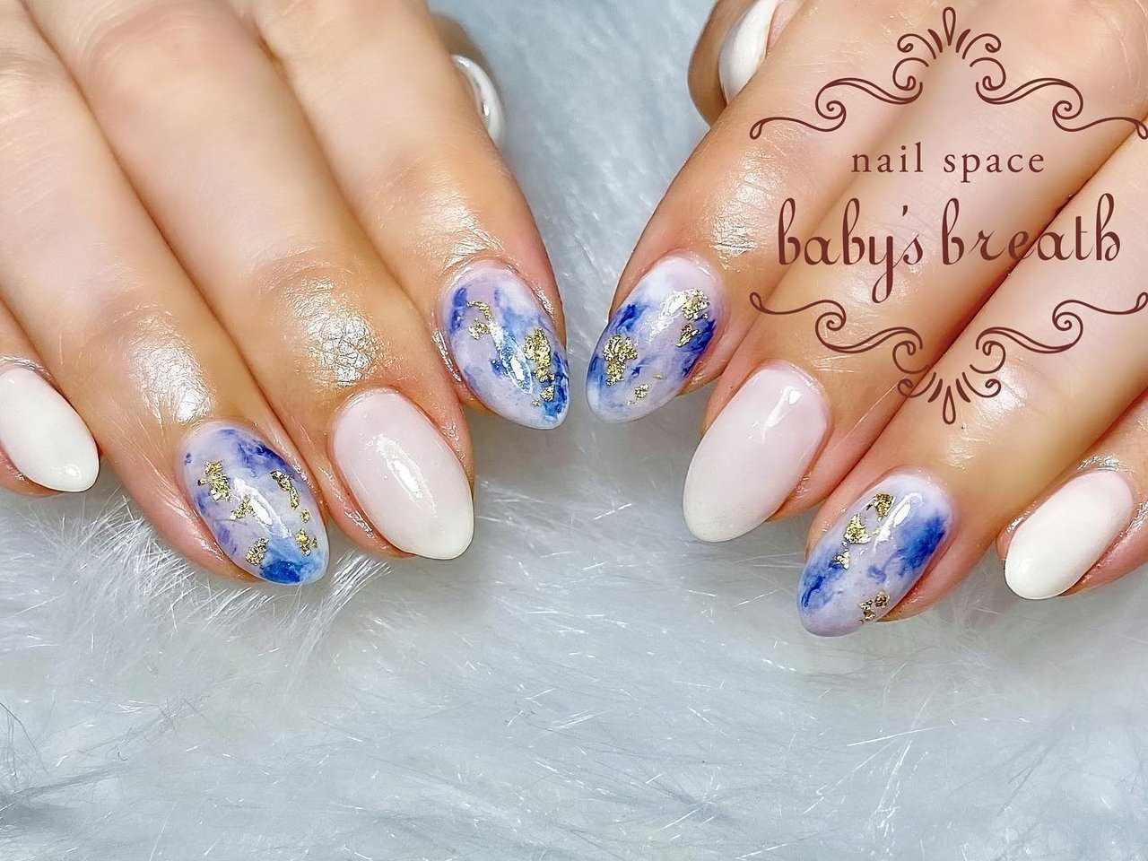 春 夏 オールシーズン 海 ハンド Nail Space Baby S Breathのネイルデザイン No ネイルブック