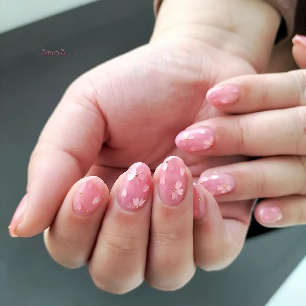 春 卒業式 入学式 旅行 ハンド Amoa アモア のネイルデザイン No ネイルブック
