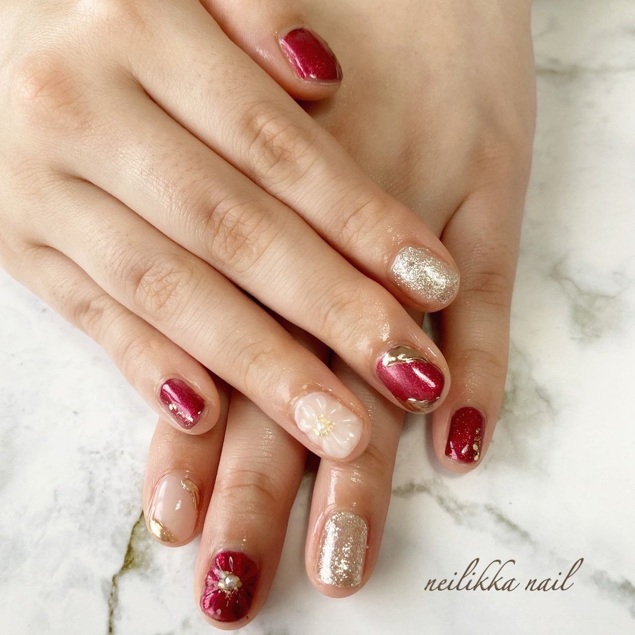 冬 お正月 成人式 卒業式 ハンド Neilikka Nailのネイルデザイン No ネイルブック