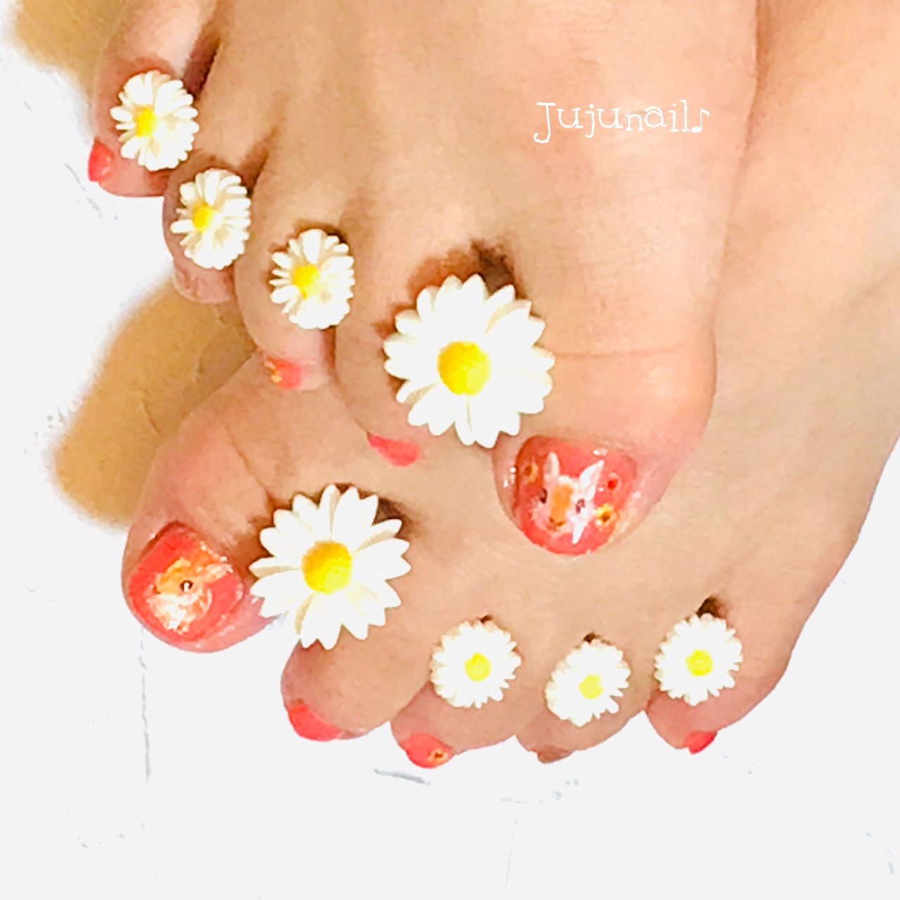 春 旅行 女子会 フット シンプル じゅじゅのネイルデザイン No ネイルブック