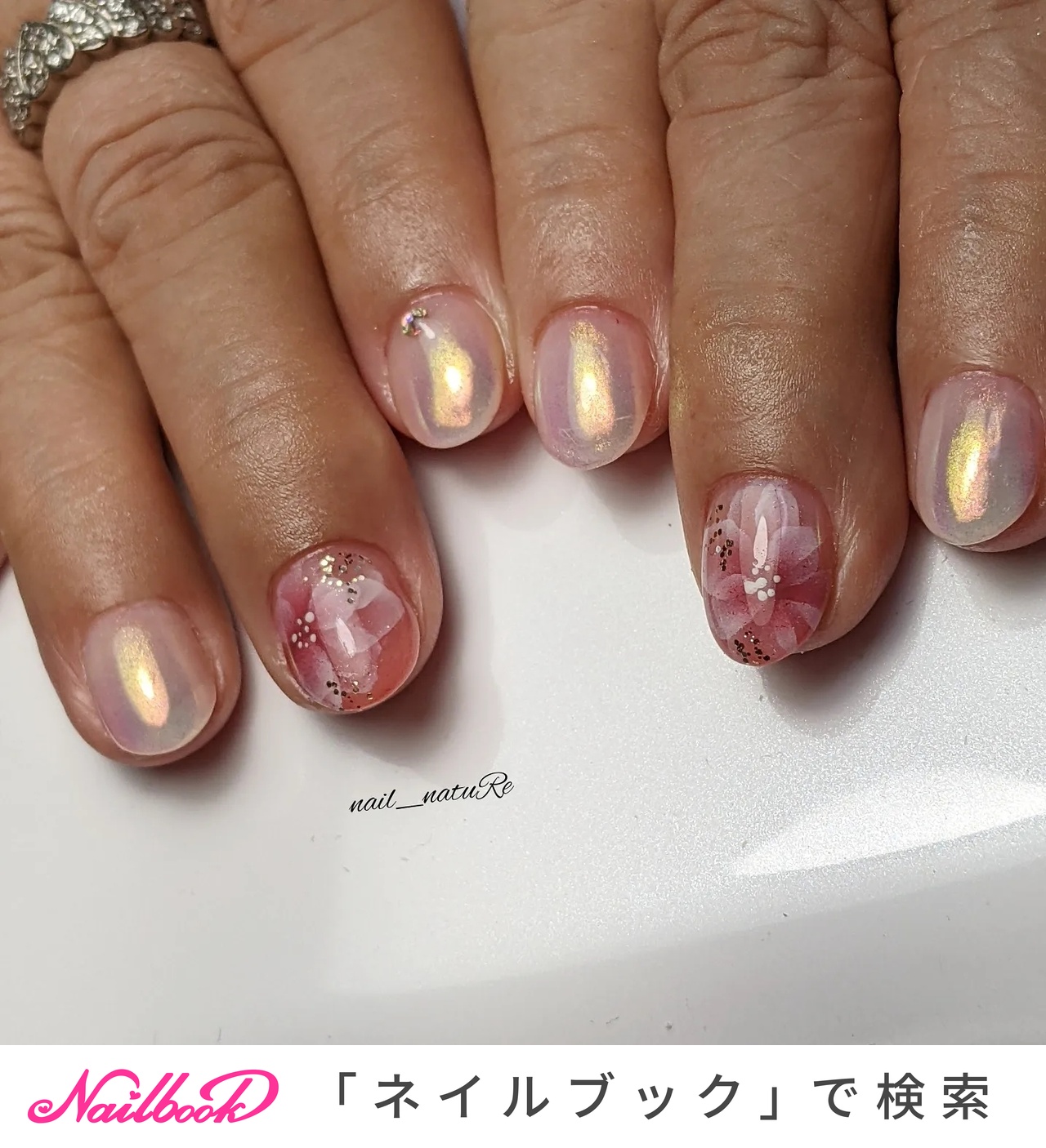 エアーパワーネイル エアジェルエアリーフラワーのネイルデザイン｜ネイルブック
