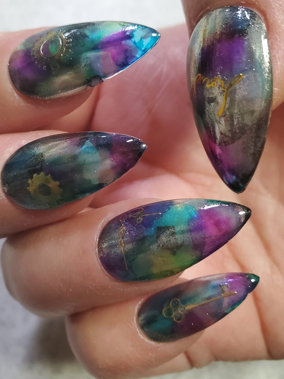 夏 オールシーズン ハンド ロング ネオンカラー はらのネイルデザイン No ネイルブック