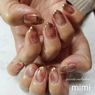 フレンチ マーブルのネイルデザイン ネイルブック