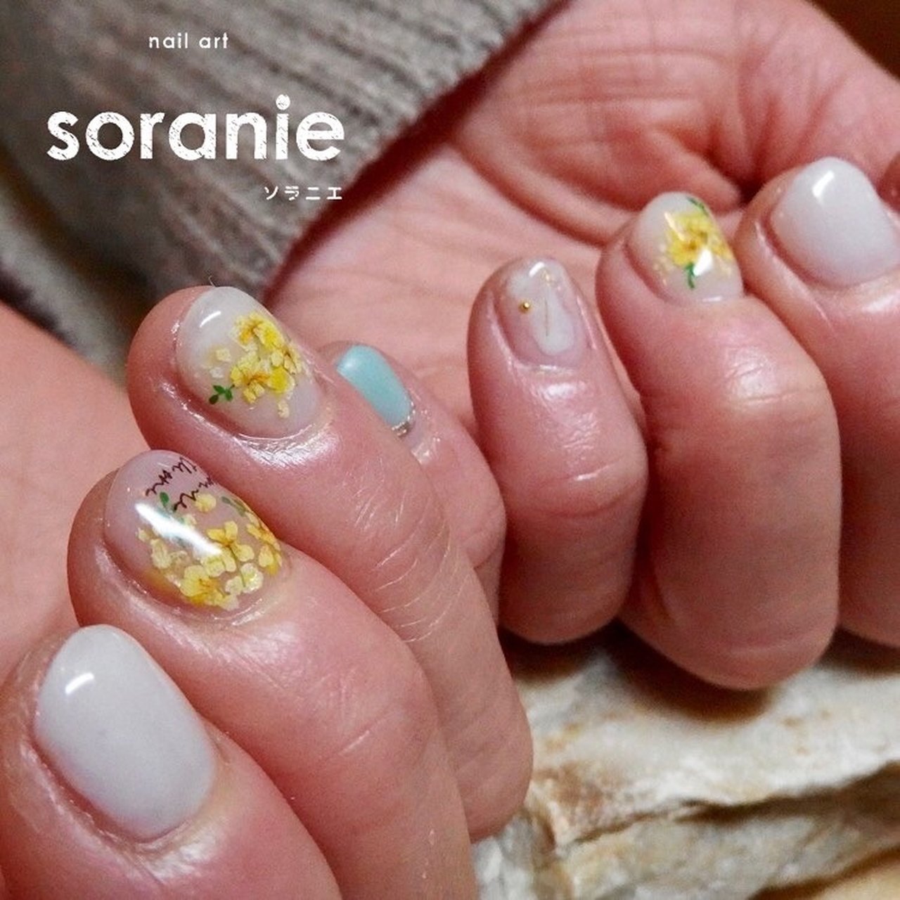 春 卒業式 ハンド ショート ホワイト Mizumi Sorani E のネイルデザイン No ネイルブック