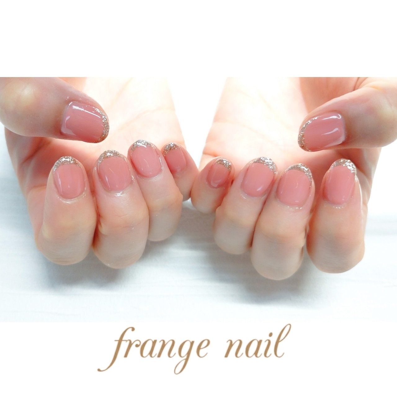 春 オールシーズン ハンド フレンチ ラメ Frange Nailのネイルデザイン No ネイルブック