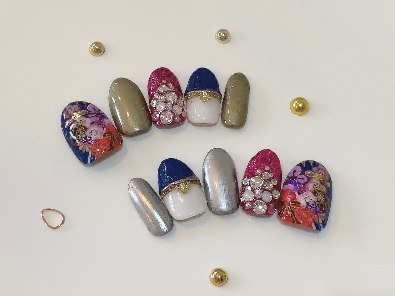 卒業式 ハンド 伝統工芸 和柄 ミディアム Curlstyle Nail Eyelashのネイルデザイン No ネイルブック