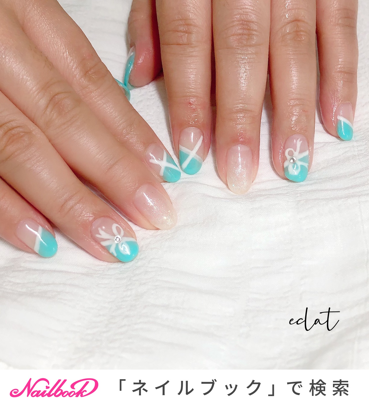 おすすめ順 変形フレンチ ガラスフレンチネイルのネイルデザイン ネイルブック