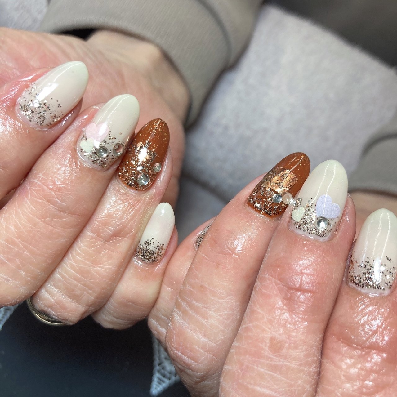 ブラウン ジェルネイル お客様 Sakiのネイルデザイン No ネイルブック
