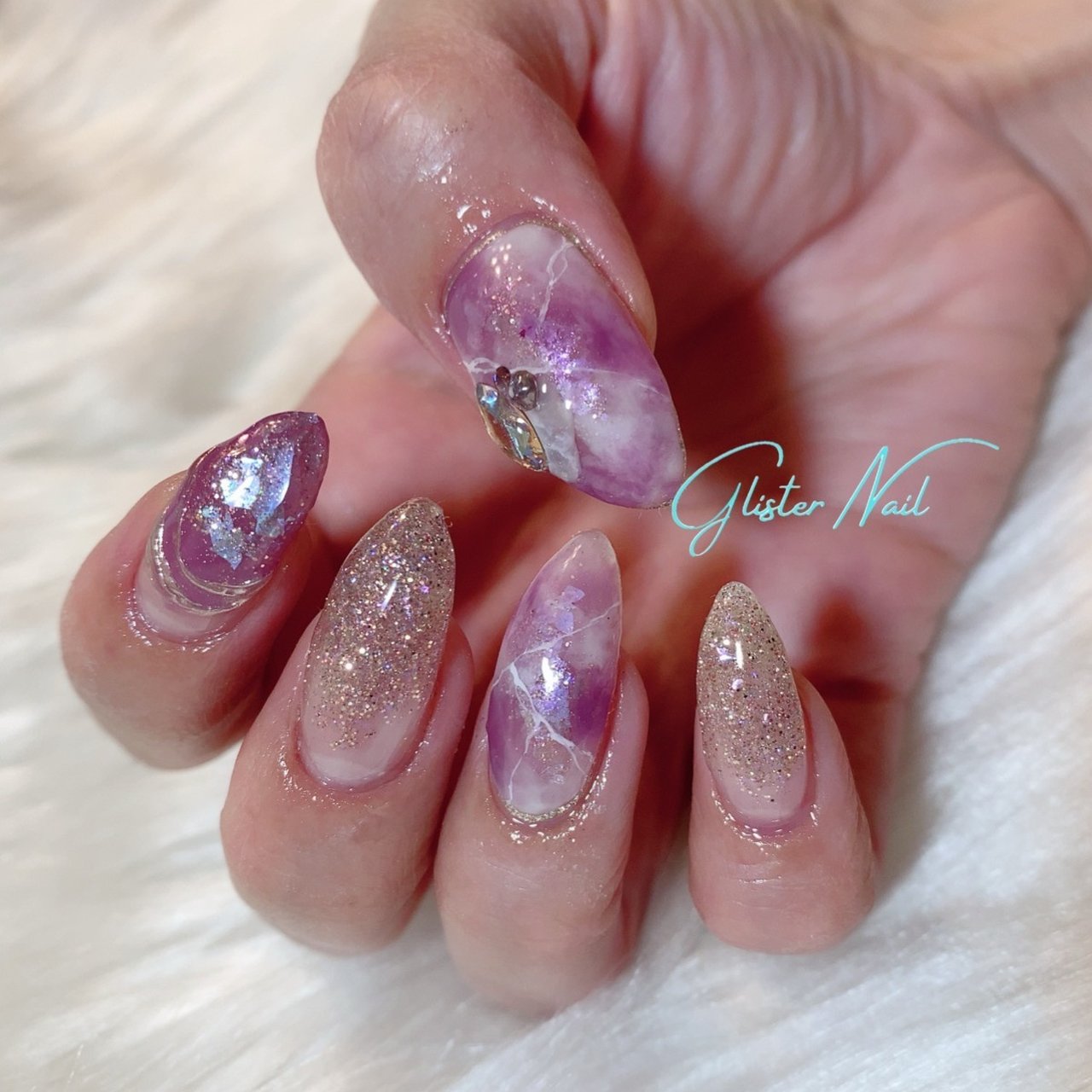 春 夏 梅雨 ハンド ジェルネイル Glister Nailのネイルデザイン No ネイルブック