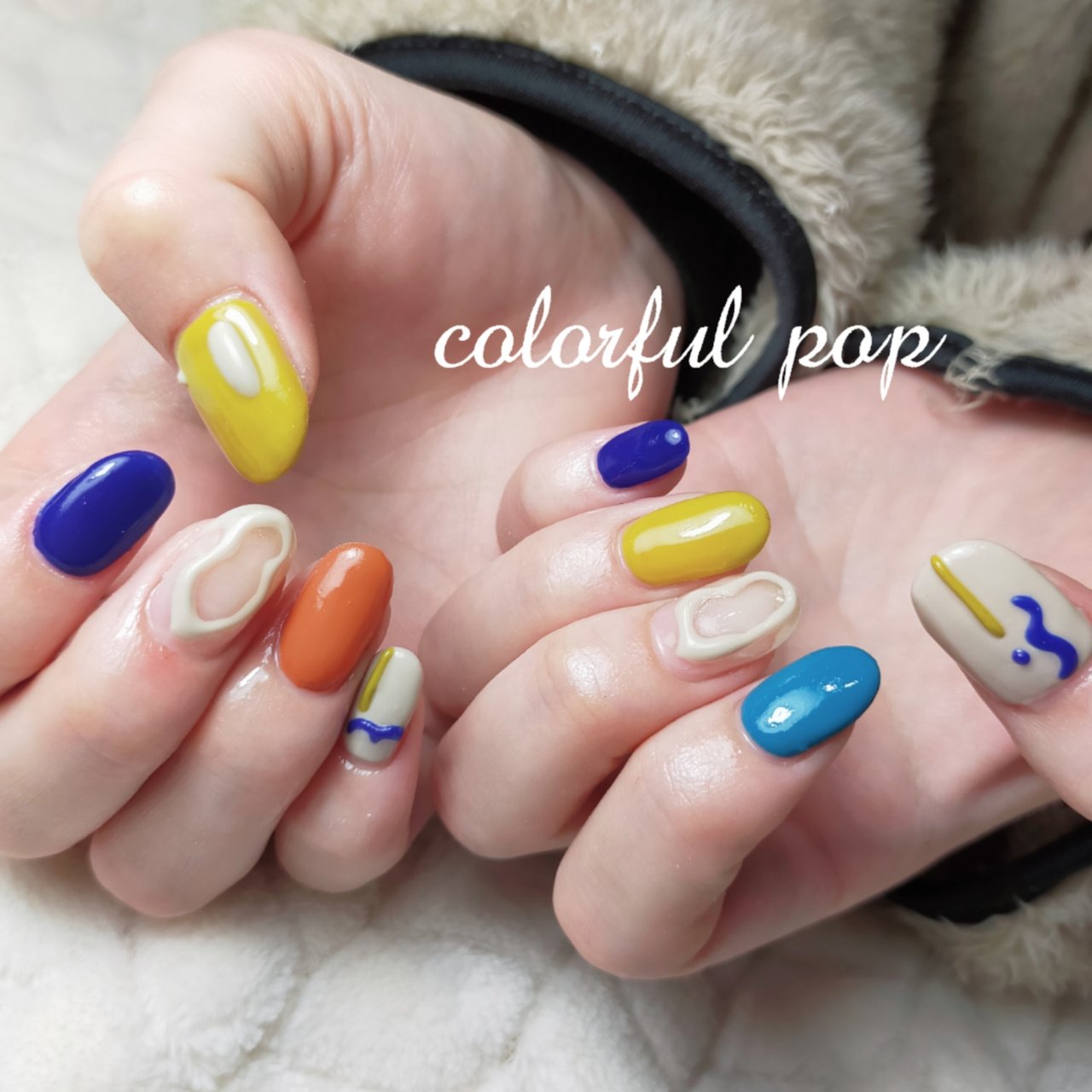 オールシーズン ハンド ミディアム カラフル ジェルネイル Beautysalonk エステ ネイルのネイルデザイン No ネイル ブック