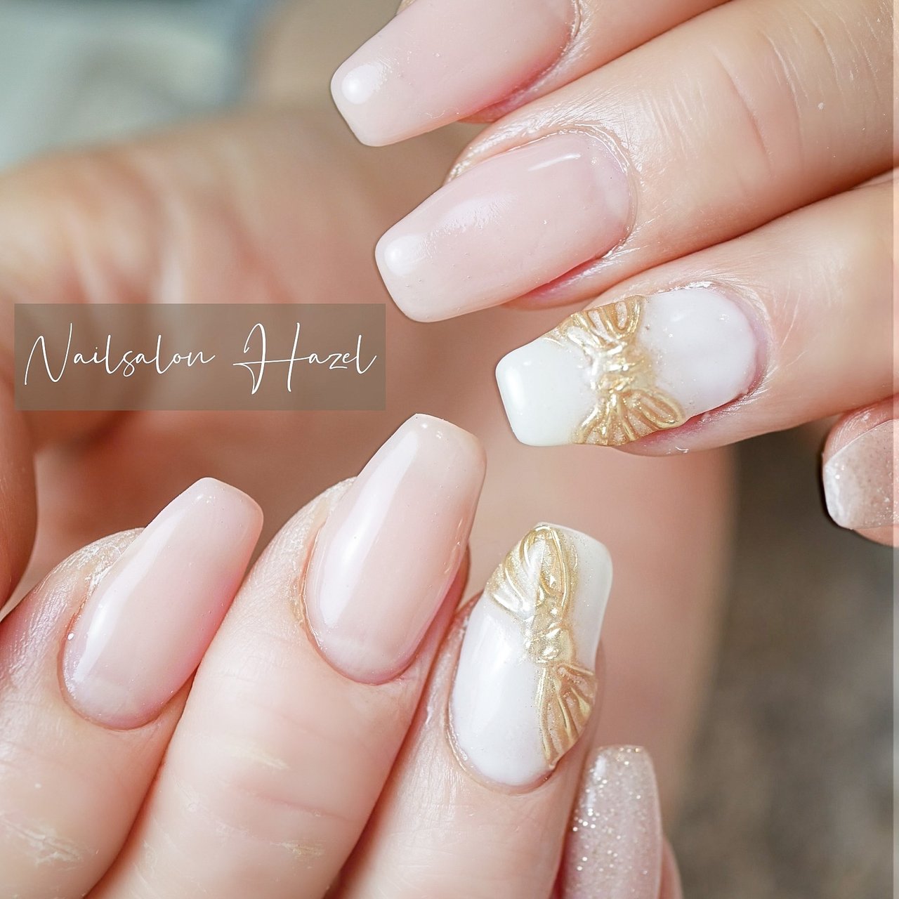 オールシーズン オフィス デート ハンド シンプル Nailsalon Hazelのネイルデザイン No ネイルブック
