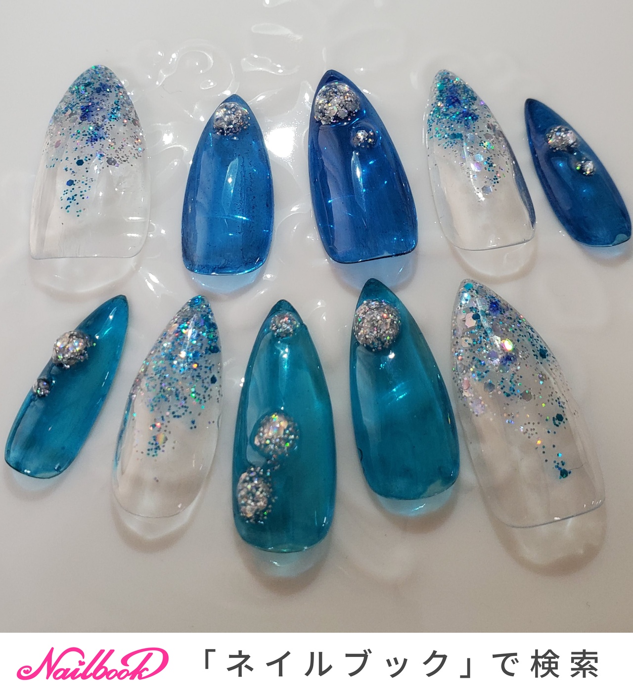 夏/梅雨/七夕/浴衣/ハンド - はら(@hftyyr1028)のネイルデザイン[No