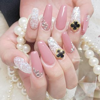 ピンクロングネイルのネイルデザイン｜ネイルブック