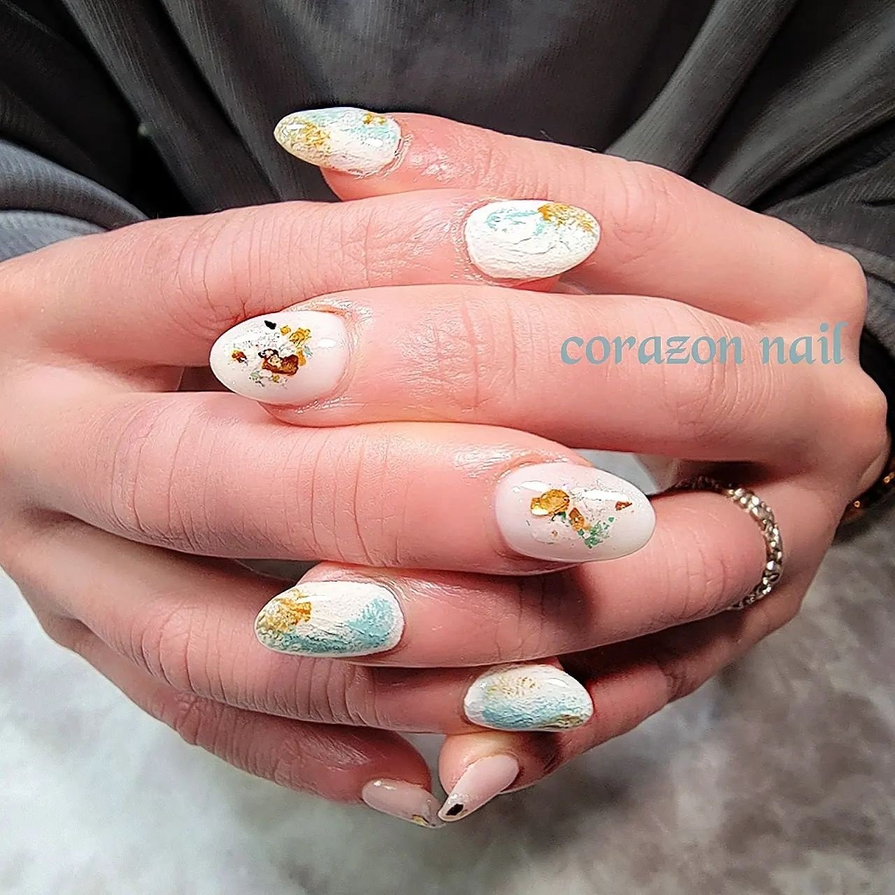 春 夏 オフィス 女子会 ハンド 武蔵浦和 Corazon Nailのネイルデザイン No ネイルブック