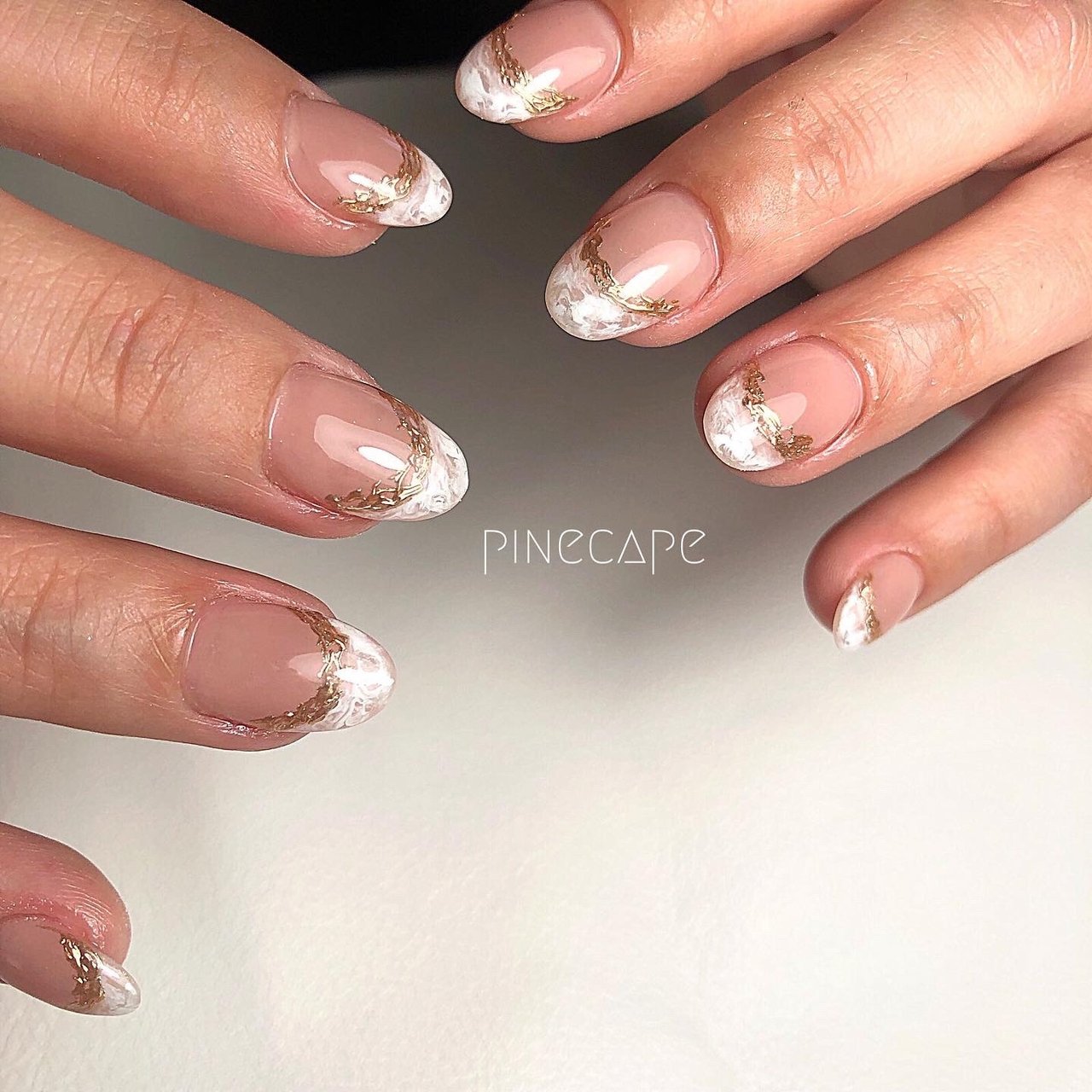 オールシーズン ハンド フレンチ 変形フレンチ タイダイ Natsukiのネイルデザイン No ネイルブック