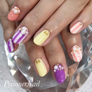 ストライプのネイルデザイン ネイルブック