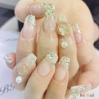 ＃春ネイル＃春夏ネイル #トレンドネイル #所沢ネイルサロン#所沢ネイル#オフィスネイル #キラキラネイル#ちょうちょネイル #ワンホンネイル ＃中華ネイル#韓国ネイル＃海外ネイル #オールシーズン #ハンド #フレンチ #グラデーション #ラメ #ワンカラー #ミディアム #ホワイト #シルバー #ジェルネイル #お客様 #Nail Salon BB #ネイルブック