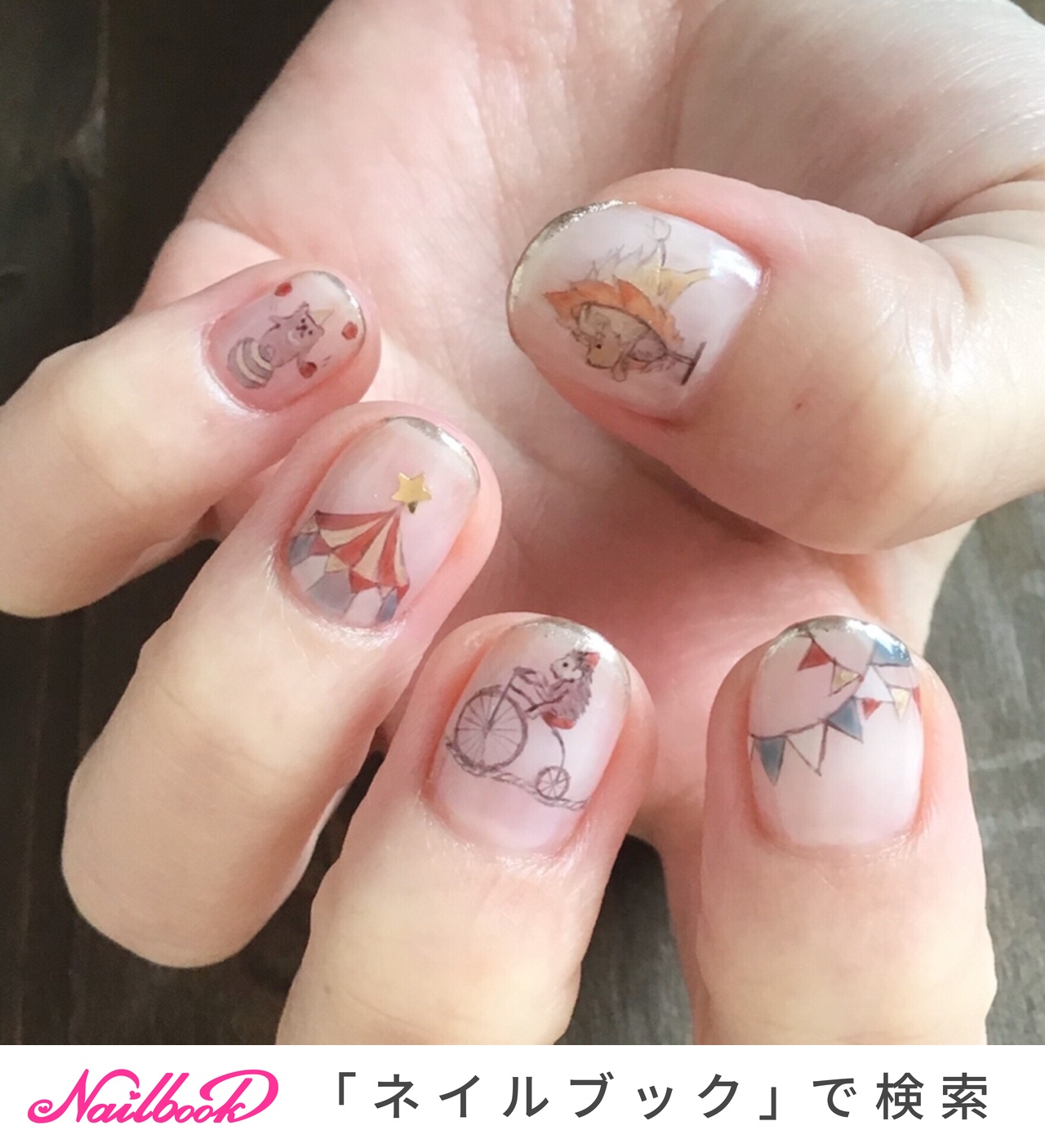 ターナーアクリルガッシュのネイルデザイン ネイルブック