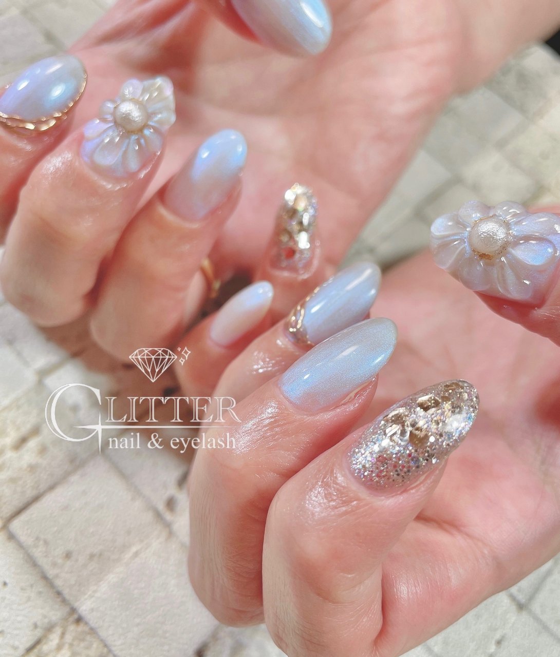 春 夏 パーティー ハンド ラメ Ykのネイルデザイン No ネイルブック