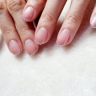 先端ラメラインのネイルデザイン ネイルブック