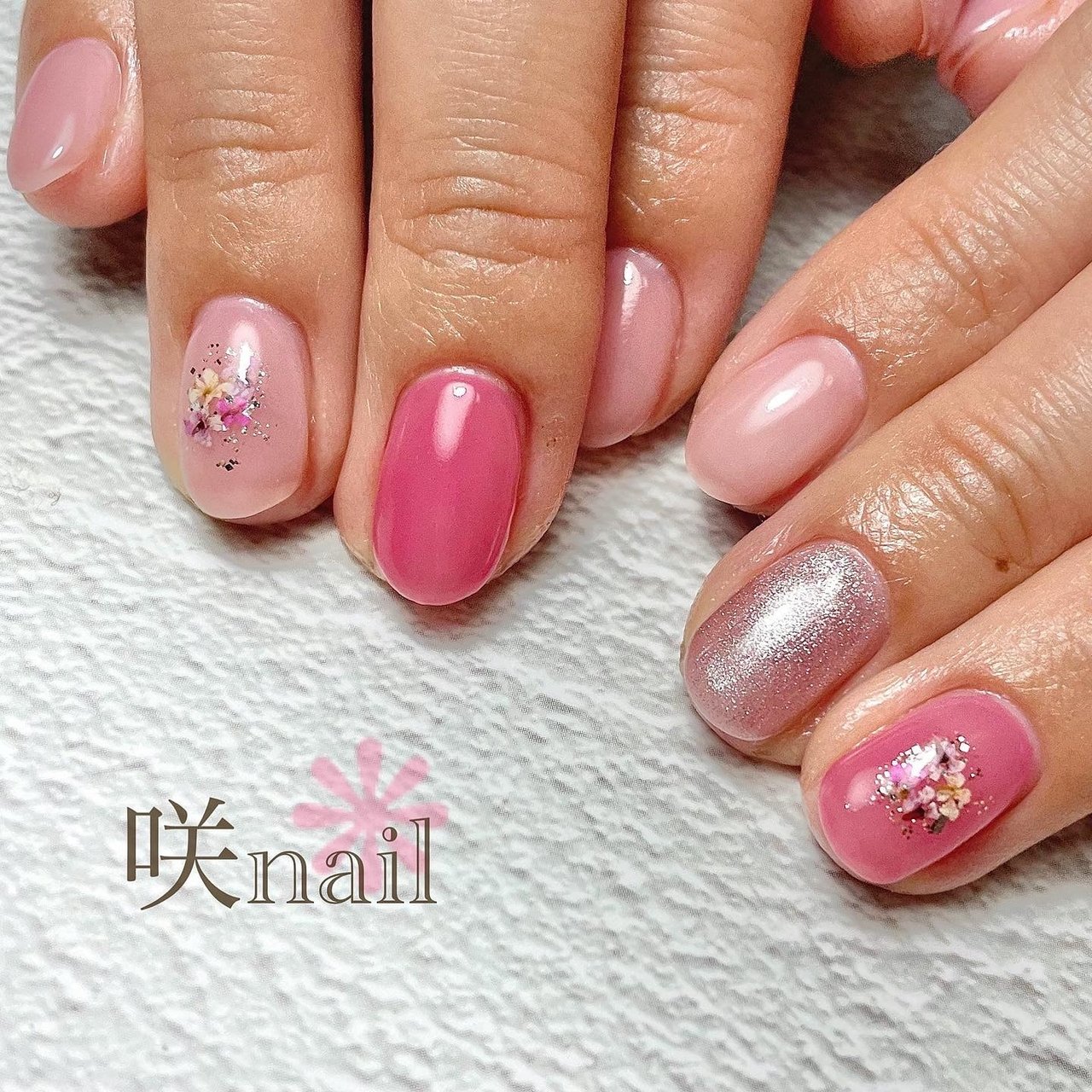春 卒業式 入学式 オフィス ハンド 咲nail サキネイル のネイルデザイン No ネイルブック
