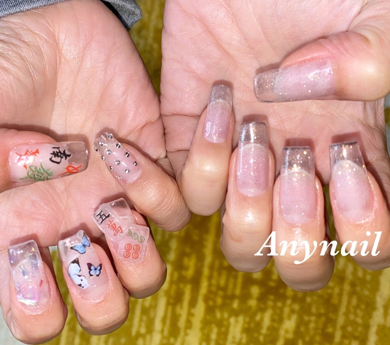 オールシーズン ハンド ラメ ミディアム クリア Any Nail Kitaayaseのネイルデザイン No ネイルブック