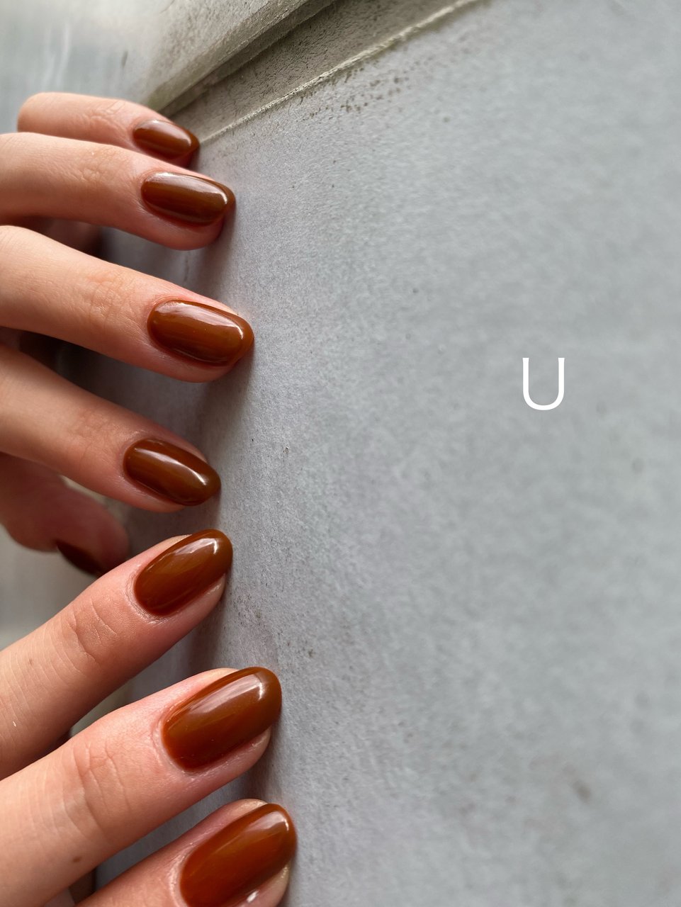 オールシーズン ハンド ワンカラー ミディアム ブラウン U のネイルデザイン No ネイルブック