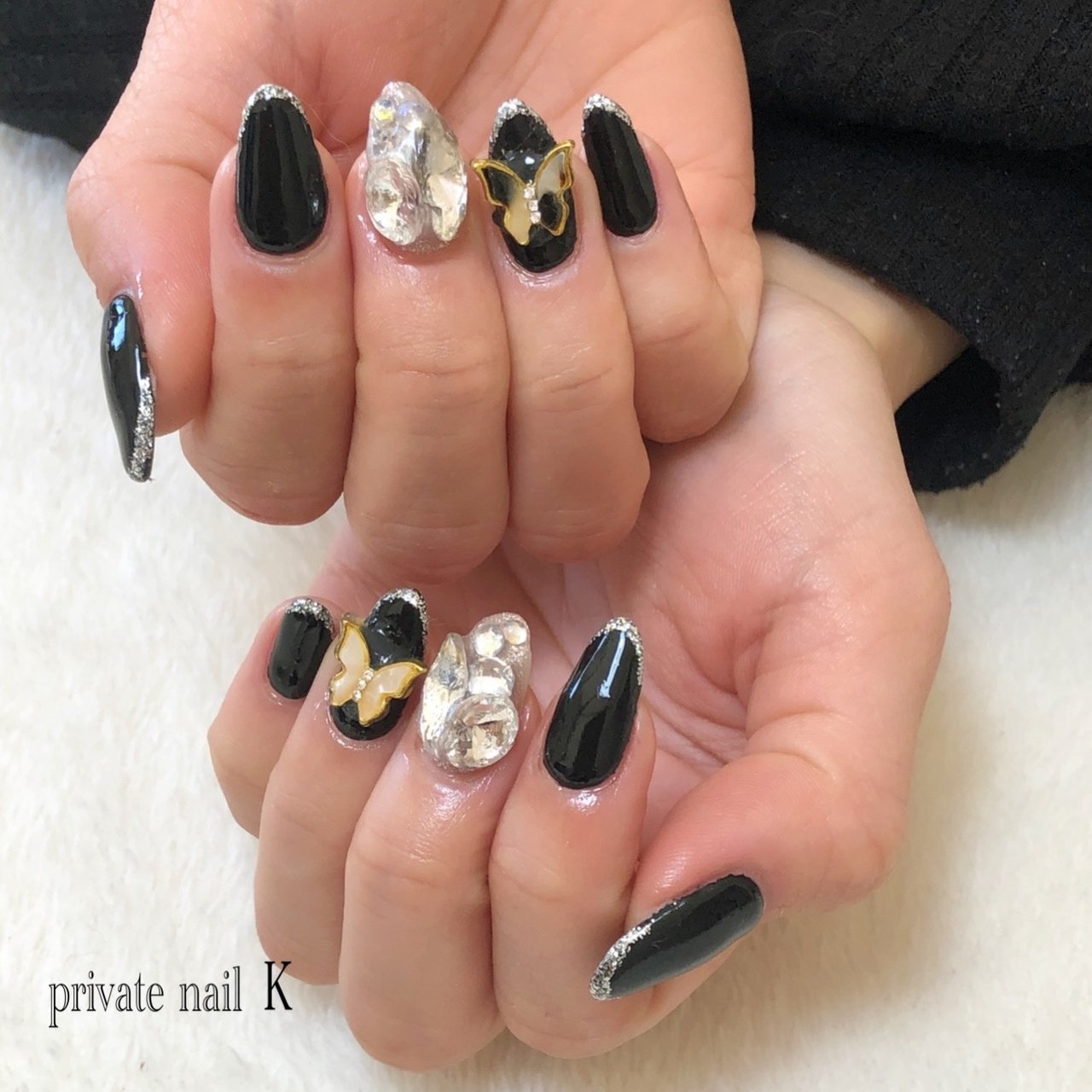 オールシーズン ハンド ビジュー ラメ ワンカラー Nailkのネイルデザイン No ネイルブック