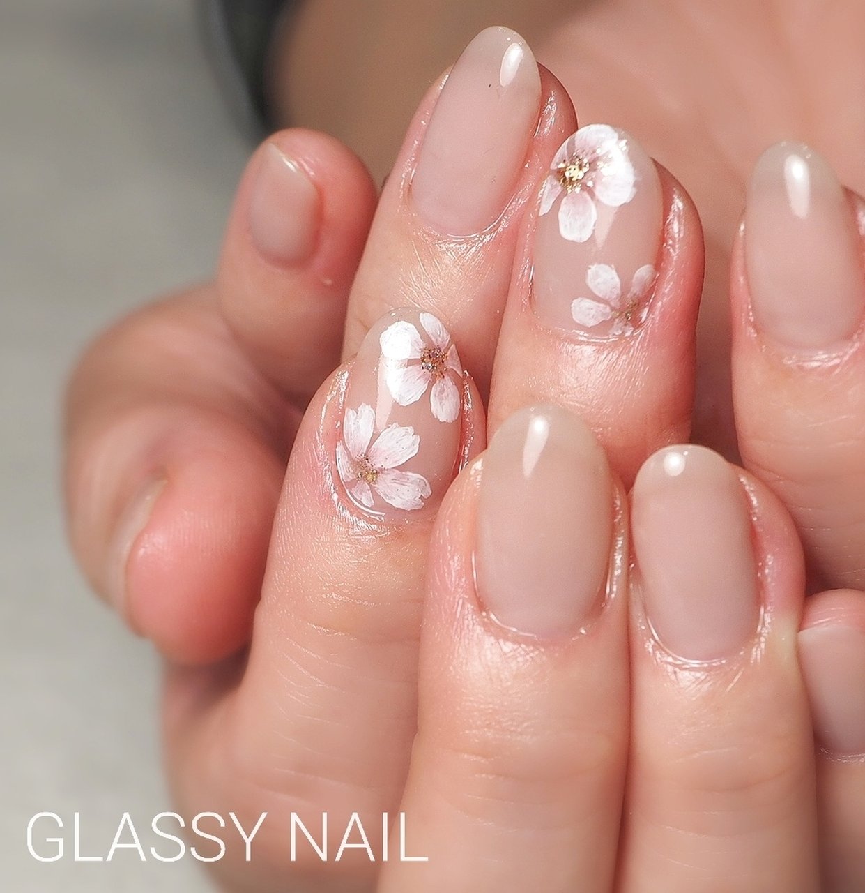 春 卒業式 入学式 オフィス ハンド Glassy Nailのネイルデザイン No ネイルブック