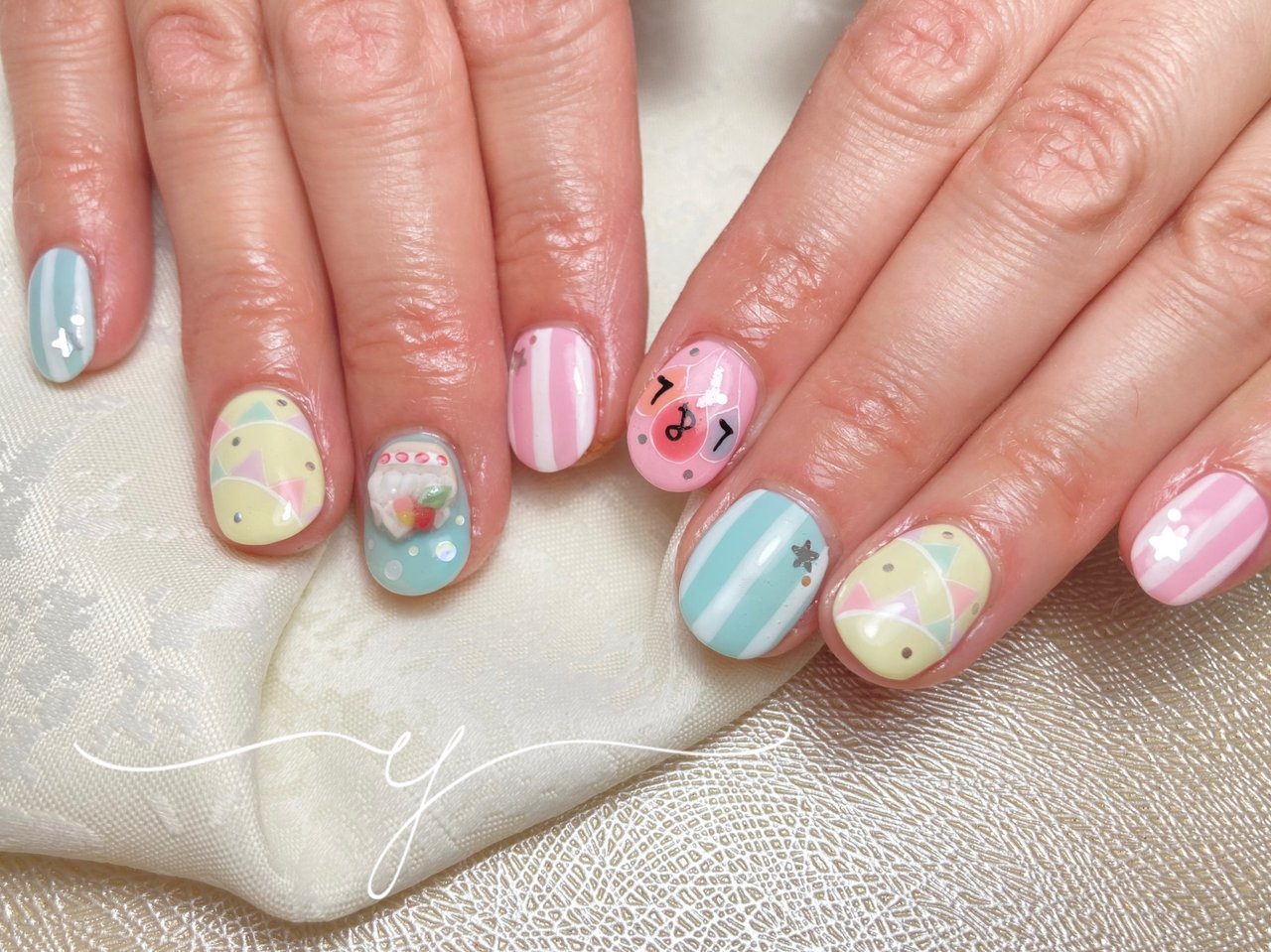 春 夏 旅行 パーティー ハンド Nail Salon Yのネイルデザイン No ネイルブック