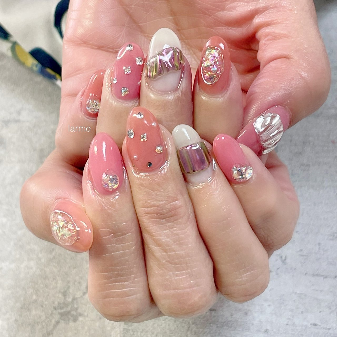 ネイルチップ ミラーネイル ピンクシルバー おすすめ特集