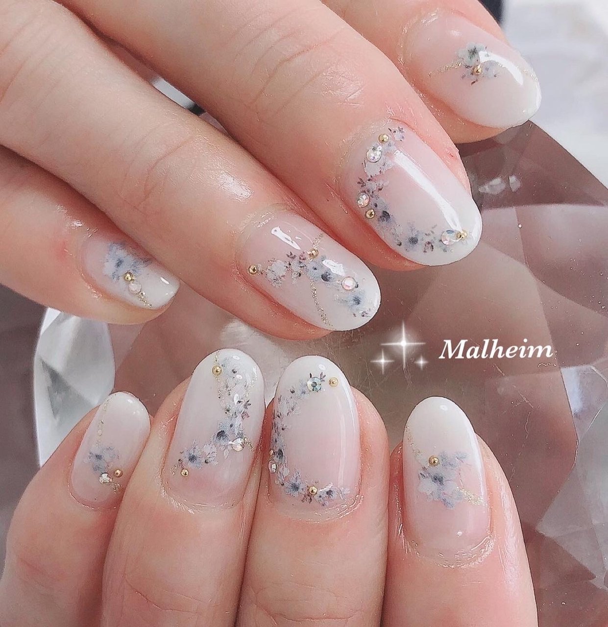 春 卒業式 入学式 ブライダル ハンド Nails Malheim メルヘイム のネイルデザイン No ネイルブック