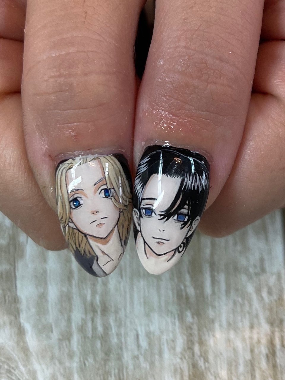 オールシーズン ハンド 痛ネイル ミディアム ブラック Blancdenoirsのネイルデザイン No ネイルブック