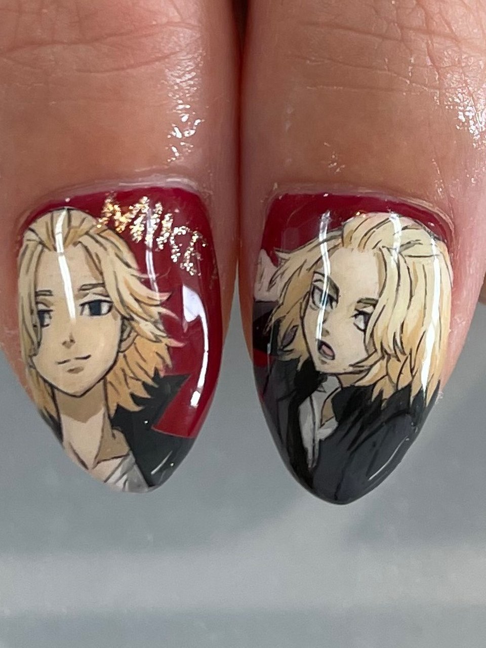 オールシーズン ハンド 痛ネイル ミディアム ボルドー Blancdenoirsのネイルデザイン No ネイルブック