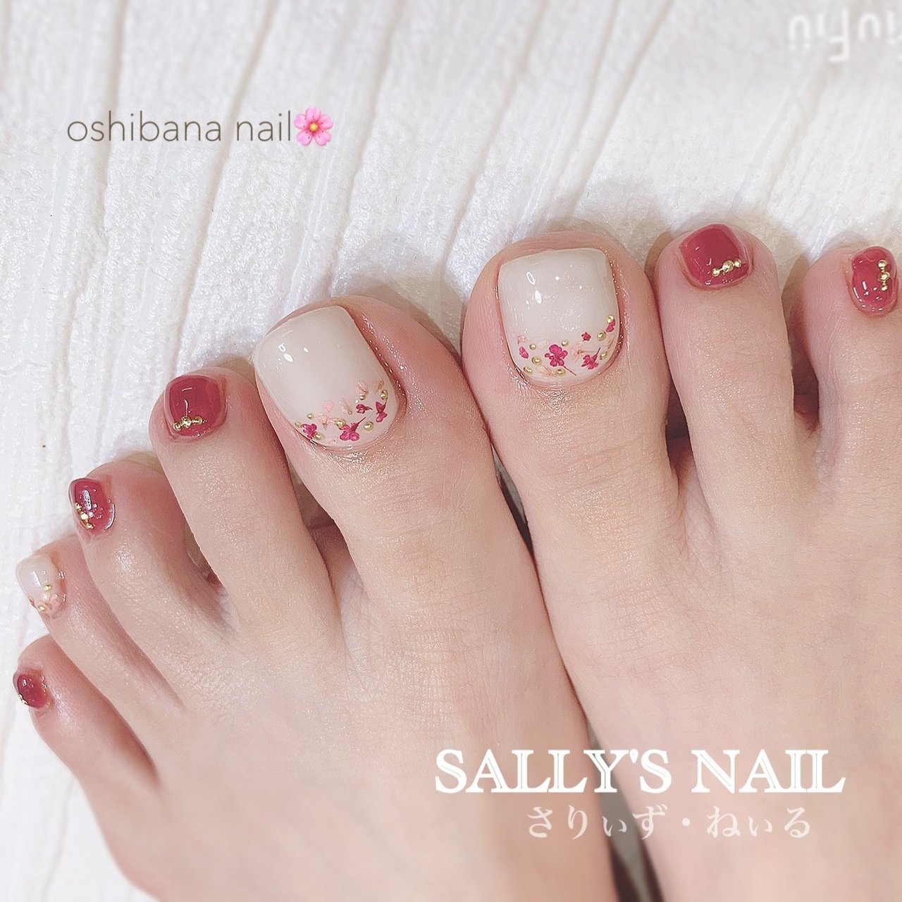 春 デート 女子会 フット フラワー 岡崎市ネイルサロンsally S Nail さりぃず ねぃる リサのネイルデザイン No ネイルブック