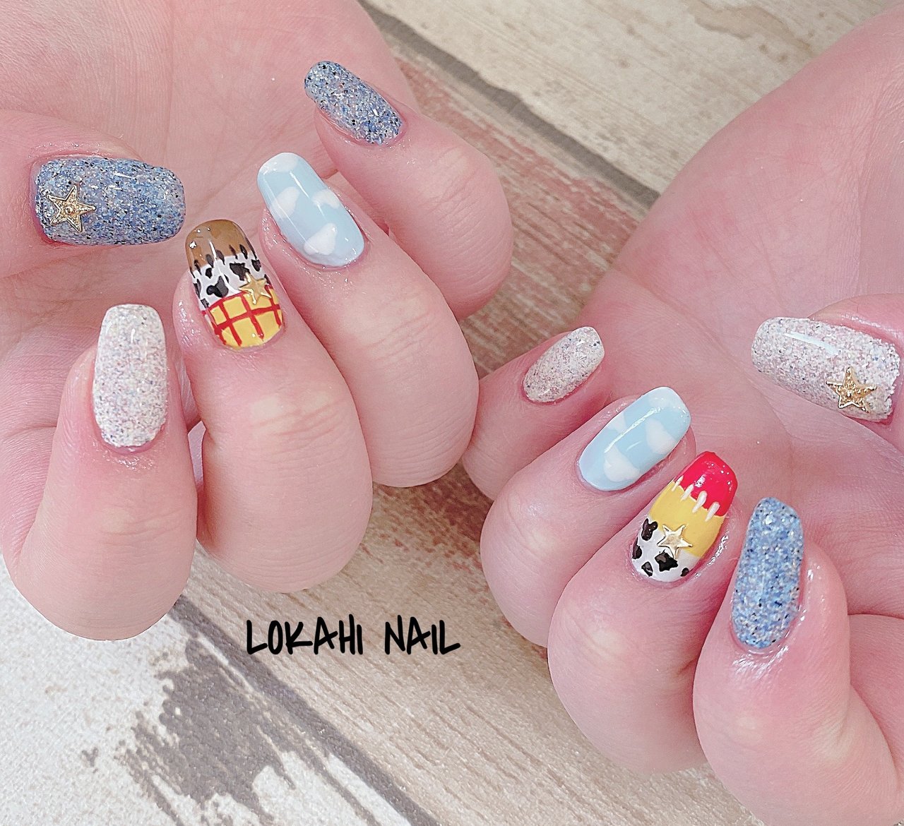 オールシーズン ハンド キャラクター ミディアム カラフル Lokahi Nail ロカヒネイルのネイルデザイン No ネイル ブック